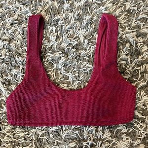 hollister smocked scoop bikini top